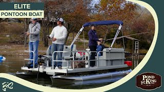 The Pond King Elite Pontoon Boat  The ultimate in fishing [upl. by Webber]