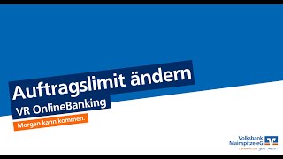 VR OnlineBanking Auftragslimit ändern [upl. by Goldi]