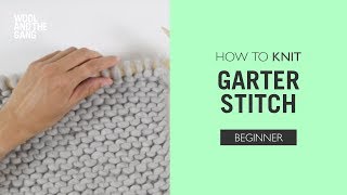 How to knit Garter Stitch [upl. by God]