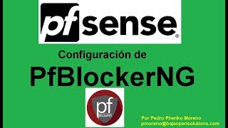 Video 19 Pfsense Configuracion de PfBlockerNG [upl. by Onoitna4]