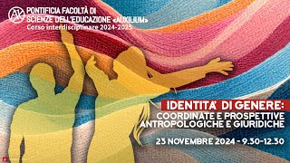 Identità di genere coordinate e prospettive antropologiche e giuridiche [upl. by Neelya]