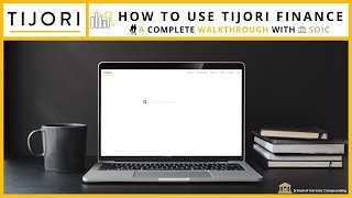 SOIC meets Tijori Finance  A Complete Walkthrough [upl. by Dlorej]