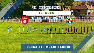 Sloga 33  Mladi radnik  10 kolo Zone Dunav [upl. by Ahsined]