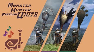 All Hunting Horn Sounds In Monster Hunter Freedom Unite MHFU [upl. by Pandora]