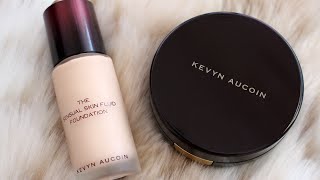 Foundation WEAR Test  Kevyn Aucoin Sensual Skin Fluid Foundation [upl. by Nady]