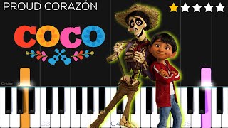 Anthony Gonzalez  Proud Corazón From “Coco”  EASY Piano Tutorial [upl. by Marquardt]