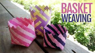 How to Weave a Basket  Paper Craft [upl. by Naik]