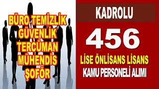 KADROLU 456 KAMU PERSONELİ ALIMI [upl. by Ytirehc]