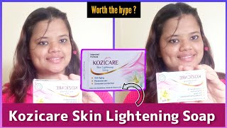 Skin Whitening Soap II Kozicare Skin Lightening Soap Review II For Rs 150 II Worth the hype [upl. by Lozar]