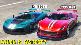 GTA 5  COIL CYCLONE vs BENEFACTOR KRIEGER  Which is Fastest [upl. by Roselane]