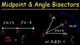 Angle Bisector Theorem  Midpoints amp Line Segments [upl. by Savina402]