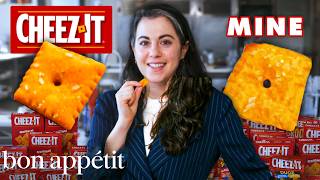 Pastry Chef Attempts to Make Gourmet CheezIts  Gourmet Makes  Bon Appétit [upl. by Leuneb]