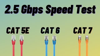 Ethernet cables speed tested  25 Gbps Cat 5ECat 6 and Cat 7 cables SPEED comparision [upl. by Otrebire29]