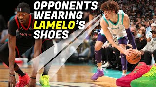 LAMELO BALL LEVELING UP OPPONENTS WEARING THE MB01s [upl. by Ahsot]