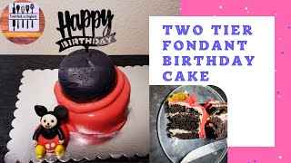 Fondant Cake Recipe in Tamil  chocolate birthday cake in Tamil  Fondant cake decoration in Tamil [upl. by Nevek]