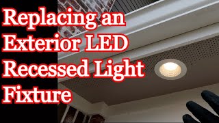 How to Replace Exterior Recessed Light Fixture [upl. by Luapnaes]