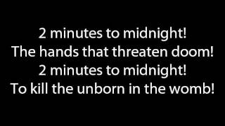 Iron Maiden  2 Minutes To Midnight Lyrics HD [upl. by Blackmore556]