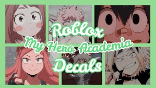 ROBLOX  Bloxburg x Royale High  Aesthetic My Hero Academia Decals Ids [upl. by Tace]