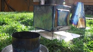 Burning Wood Pellets in a Hot Tent Wood Stove [upl. by Einwat313]