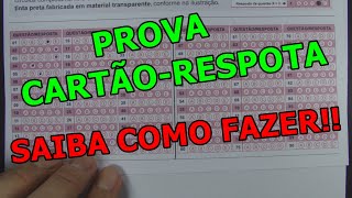 PROVA E CARTÃORESPOSTA COMO FAZER UMA PROVA [upl. by Notniuqal808]