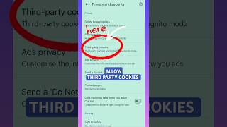 How to enable Thirdparty cookies in Google Chrome shortsfeed shorts chrome thirdparty [upl. by Shaun343]