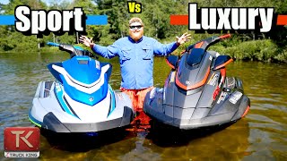 Yamaha Waverunners Compared FX Cruiser vs GP1800R HO  Drag Race Handling and More [upl. by Amla]