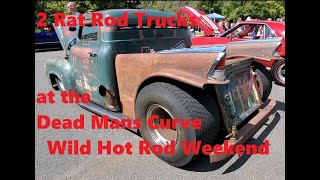 2 Rat Rod Trucks at the 2021 Dead Mans Curve Wild Hot Rod Weekend [upl. by Haidedej]