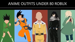 Anime outfits under 80 Robux ROBLOX [upl. by Weatherley929]