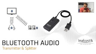 inakustik Audio Bluetooth Transmitter amp Splitter [upl. by Salomo666]