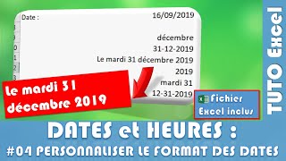 Comment modifier laffichage dune date format date sur Excel [upl. by Assil]