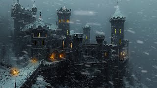 Winter Blizzard at the Old Castle  Howling Winds amp Snowfall Sounds for Deep Sleep [upl. by Helve]