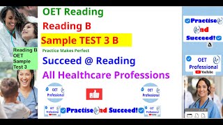 OET Sample Test 3 B Reading [upl. by Esinrahs545]