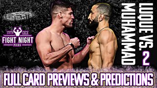 UFC Fight Night Luque vs Muhammad 2 Full Card Previews amp Predictions [upl. by Vernice]