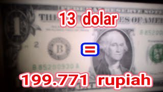 TERJAWAB 13 dolar berapa rupiah [upl. by Knowle]