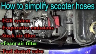 How to simplify vacuum hoses on a scooter [upl. by Soalokin]