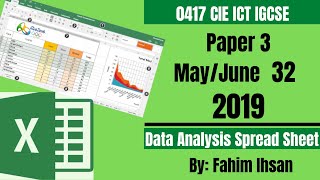 IGCSE ICT 0417P322019 May  June Spread Sheet [upl. by Ydnagrub986]