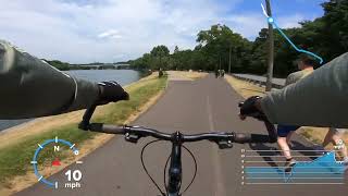 Schuylkill River bike trail POV bike riding Philadelphia PA [upl. by Maxie]