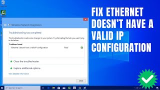 How to Fix Ethernet Doesn’t Have A Valid IP Configuration in Windows 1110 [upl. by Karrie]