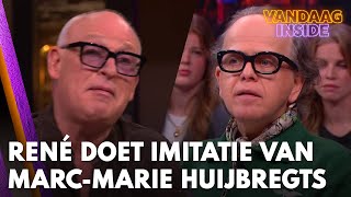 René doet imitatie van MarcMarie Huijbregts Hij praat echt zo  VANDAAG INSIDE [upl. by Buke]