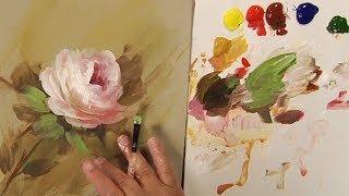 Painting Heritage Acrylic Rose [upl. by Alikam]