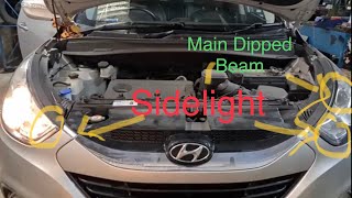 how to replace sidelight bulb on Hyundai ix35 Full HD 1080p [upl. by Kluge]