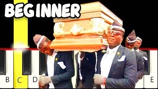 Coffin Dance  Astronomia  Fast and Slow Easy Piano Tutorial  Beginner [upl. by Najed]