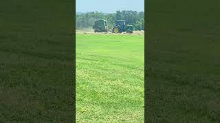 Cutting raking and baling hay 2024 2nd cutting  103 rolls [upl. by Bethezel]