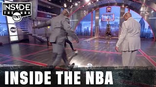 The Inside Guys Try To Bend It Like Beckham  Inside the NBA [upl. by Ecirtram]