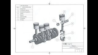 Ejercicio 92 Bielas y cigueñal Solidworks [upl. by Assin]