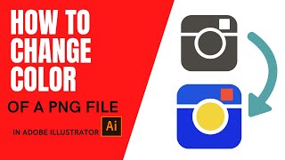 How to change the color of a png file in adobe illustrator [upl. by Uzzi]