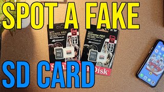 Sandisk fake vs real  How to spot a fake SD Card  SD Card Review 🤷‍♂️👀 [upl. by Schwitzer]