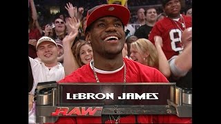 See Lebron James visit to Raw in 2003 [upl. by Adnovahs]