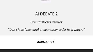 Christof Koch’s Remark at AI Debate 2 [upl. by Rowell]