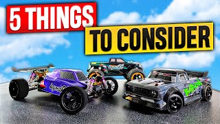 5 Things to Consider when buying your FIRST RC CAR [upl. by Siravart]